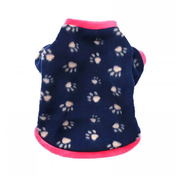 TELOLY Fleece Jumper Warm Sweater Coat Jacket, Small Medium Dog, Blue