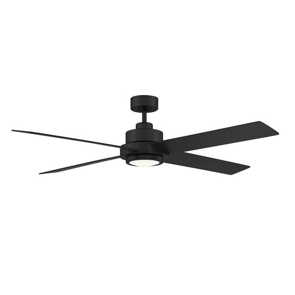 Trade Winds Caleb 56" LED Ceiling Fan in Matte Black