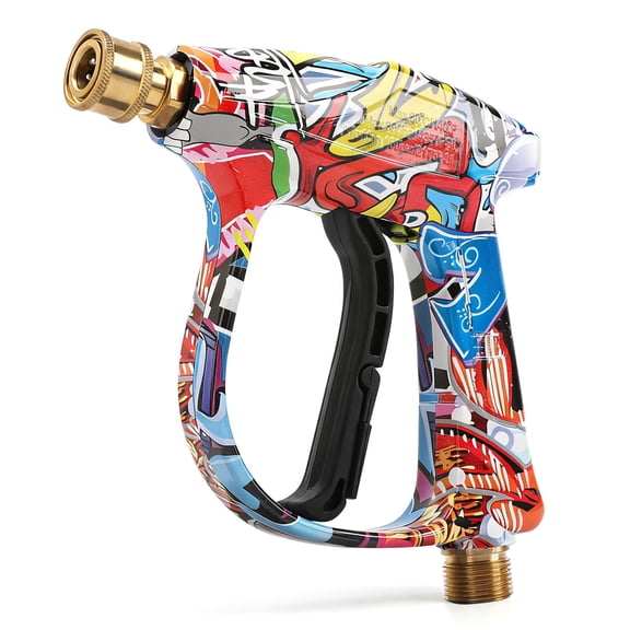 Pressure Washer Short Gun, 4000 PSI Power Washer Gun, 1/4" Quick Connect, M22-14mm Inlet, Spray Gun for Car Wash