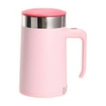 thumbnail image 2 of Vaso mezclador eléctrico de acero inoxidable, botella mezcladora de proteínas eléctrica automezcladora rosa, 2 of 9