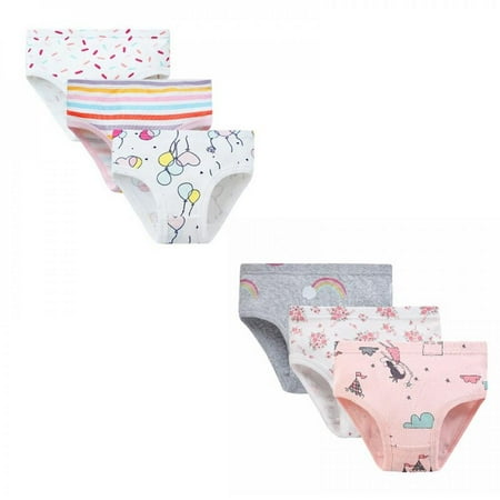 

Clearance Sale 6 Pcs/lot Kids Cotton Briefs Girls Panties Pattern Underpants Triangle Girls Underwear 2-7T