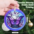 thumbnail image 2 of Butterfly Ceramic Christmas Ornament - Hanging Decoration for Christmas Tree, Gift Exchange or Holiday Presents - Christmas Ornament - Holiday Tree Decoration - Ceramic Keepsake -..., 2 of 6