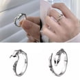thumbnail image 2 of HOOUN Punk Snake Shape Ring Women Silvery Serpentine Open Rings Fashion Jewelry Gift-2, 2 of 9