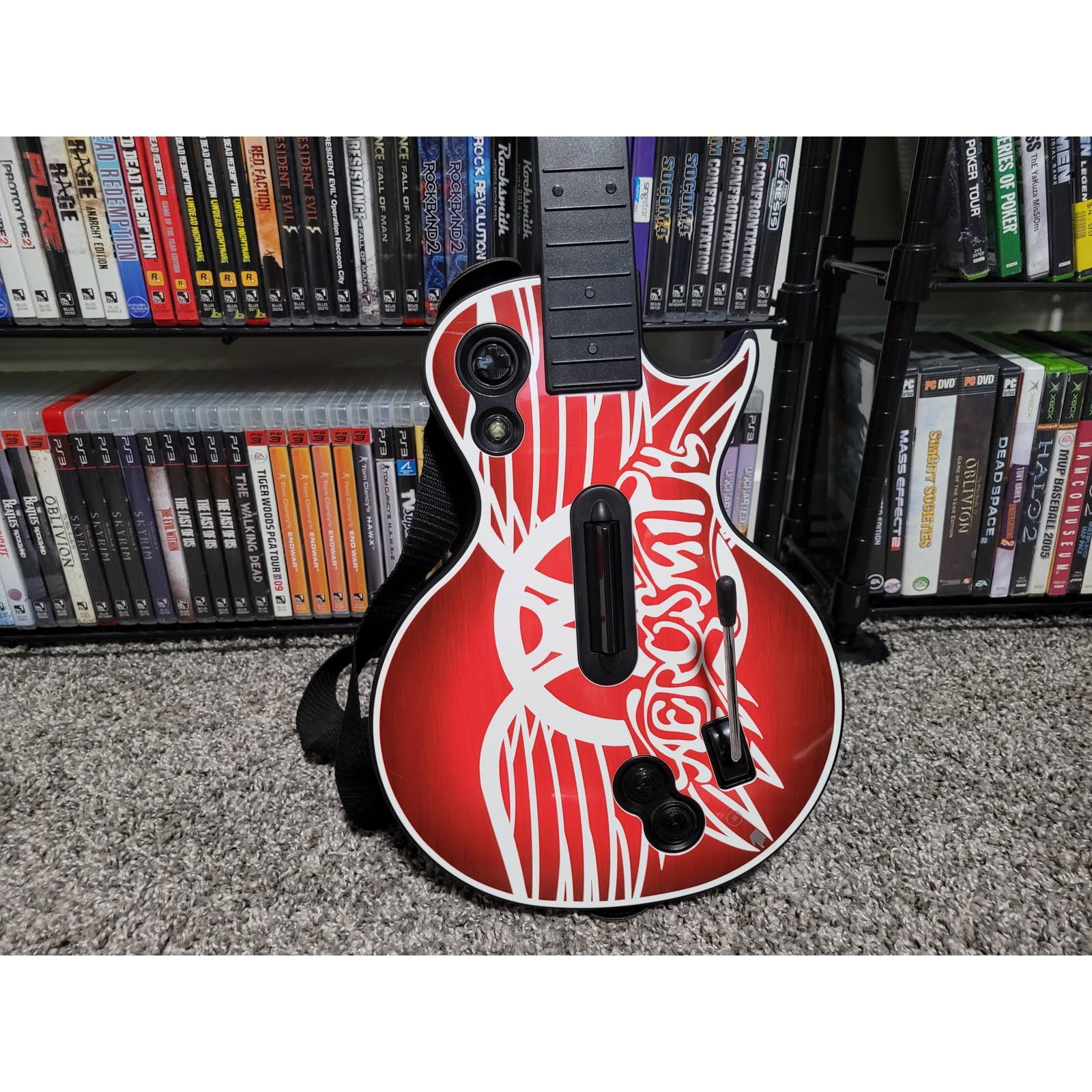 Wireless Gibson Les Paul Aerosmith Guitar | Guitar Hero | Microsoft Xbox 360