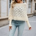 thumbnail image 4 of Shawl Sweaters for Women 2025 Long Batwing Sleeve Shrug Scarf Knitted Crochet Wrap Fall Winter Outfits, 4 of 6