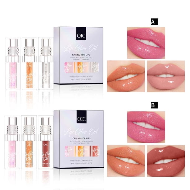 Fiudx Liquidación De Ahorros De Verano Juego De Lápiz Labial Que Cambia De Color, Lápiz Labial Hidratante, Brillo De Labios Transparente Con Agua, Lápiz Labial De 3,5 Ml