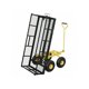thumbnail image 2 of 900-lbs garden dump cart con removable sidewalls: heavy-duty steel dump wagon con 180-degree swivel handle y 10-pulgada tires para backyard y farm use, 2 of 5