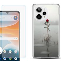 Phone Case for Cricket Icon Pro 2026, with Screen Protector, by OneToughShield - Icy Rose