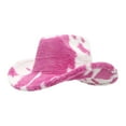 thumbnail image 3 of Cow Print Cowboy Hat for Adults Funny Cowgirl Hat Straw Western Hat Party Hat for Women Men, 3 of 7