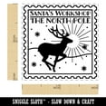 thumbnail image 2 of Santa's Workshop North Pole Destination Christmas Self-Inking Rubber Stamp Ink Stamper - Purple Ink - Small 1 Inch, 2 of 7