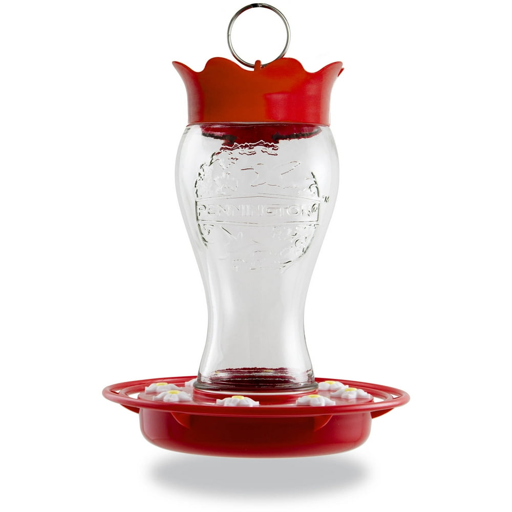 Pennington 28 oz Capacity Decorative Glass Hummingbird Feeder Walmart