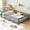 Gray-1, variant on Bellemave Montessori Bed with Rails, Queen Size Floor Bed with Door & Slats Support, Wood Playhouse Bed with Fence, No Box Spring Needed, White