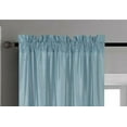 thumbnail image 2 of 2 Pieces semi sheer light blue color faux silk see thru curtain textured panels window treatment with rod pocket privacy light filtering drapes for any room home décor, 2 of 2