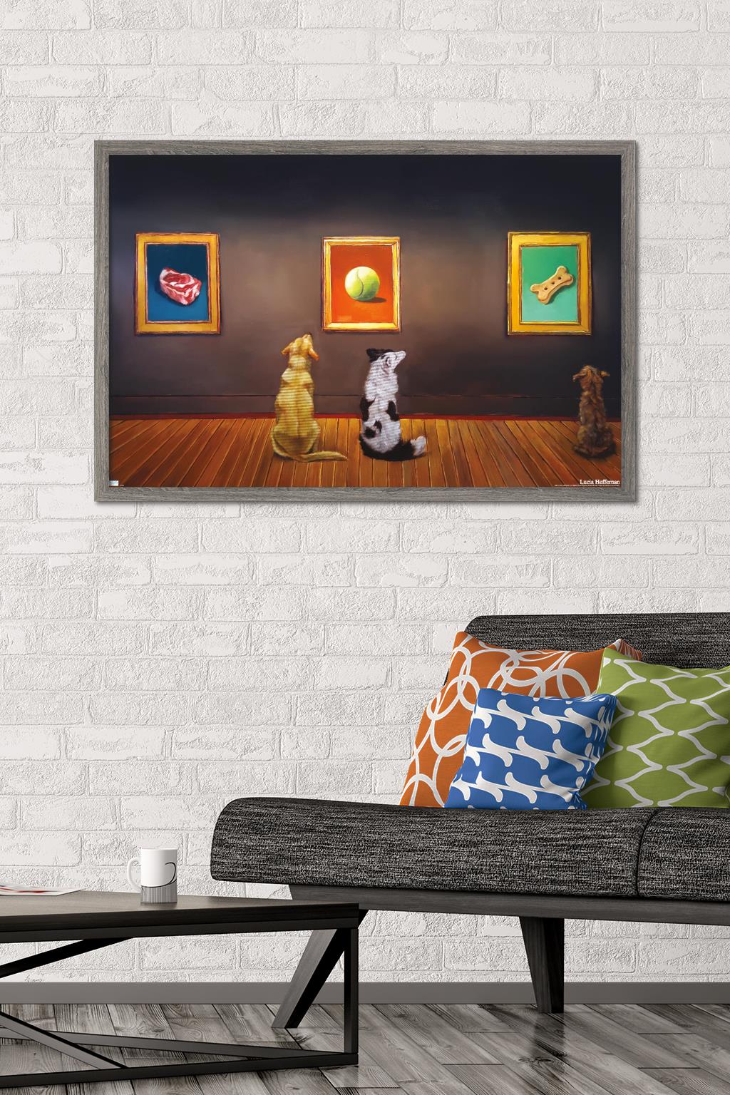 Lucia Heffernan Art - Dog Museum Wall Poster, 22.375" x 34" Framed