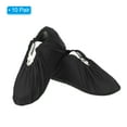 thumbnail image 3 of Uxcell Shoe Covers, 10 Pairs Reusable Shoe Protector Covers for Indoors, Black, 3 of 6