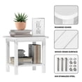 thumbnail image 6 of Cobiod Adirondack Square Outdoor Side Table, 2-Tier Storage Patio Side Table, HDPE End Tables for Backyard Pool Porch Garden Lawn, 14 x 18.4 inch, white, 6 of 9