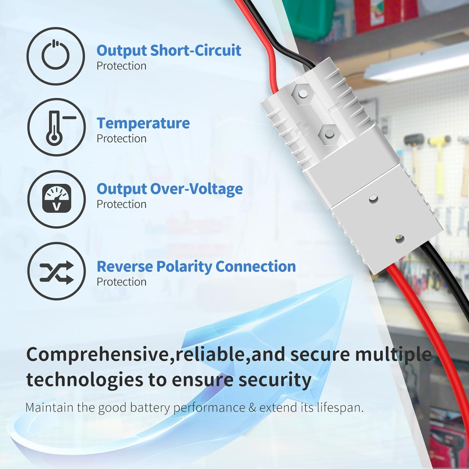 Redodo 14.6V 20A Lifepo4 Lithium Battery Charger, Support Fast Charging for Deep Cycle Lithium Iron Phosphate Battery Charging