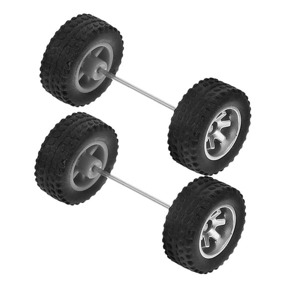 1 Pair Replacement Toy Car Wheels and Tires for 1/64 Scale Model Cars and Easy to Install