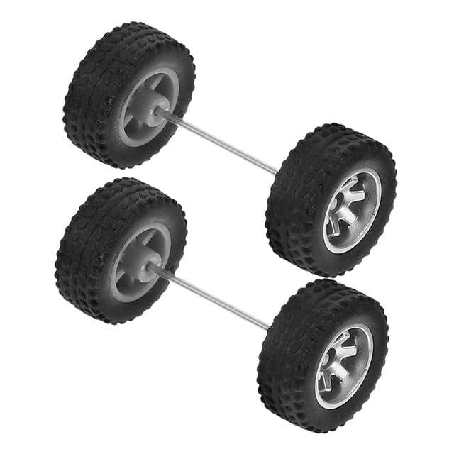 MOVTOTOP 1 Paire de Roues de Voiture Jouet Remplaçables 1/64 Roue de Pneu de Voiture Jouet pour Remplacement