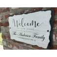 thumbnail image 5 of Beautifully Handcrafted and Customizable Slate Home Address Plaque (12”x8”, 12”x6”, 16"x10" or 18"x8") Improve the curb appeal of your property with this bespoke house sign., 5 of 7