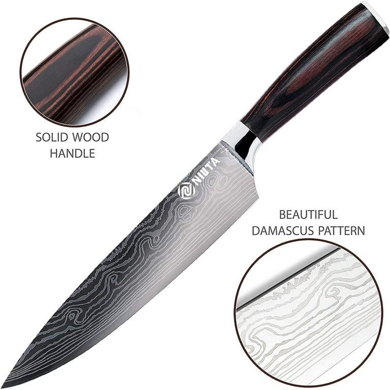 Slitzer Germany Chef Knife 8 inch, Multipurpose, Sharp Kitchen Knife, German Stainless Steel, Ergonomic Handle, Home or Professional Use.