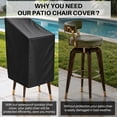 thumbnail image 2 of Patio Chair Covers,Outdoor Chair Cover,Waterproof Patio Furniture Covers for Outdoor Furniture Covers,Lounge Deep Outdoor Seat Cover,UV Protected, 25" L x 25" W x 47"H,Black, 2 of 7