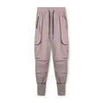 thumbnail image 4 of Vedolay Sweatpants for Men Relaxed Fit Drawstring Outdoor Trousers Pink,2XL, 4 of 5