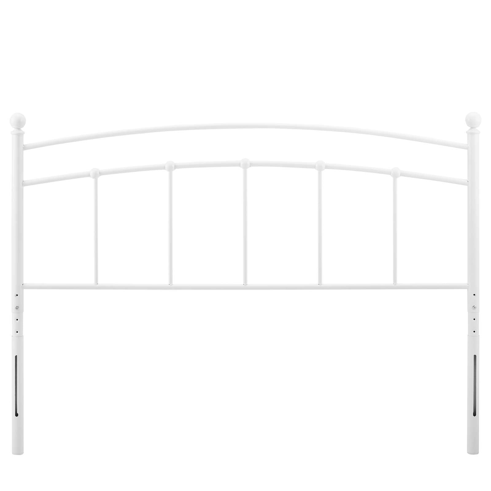 Headboard, Queen Size, Metal, White, Modern Contemporary Urban Design, Bedroom Master Guest Suite