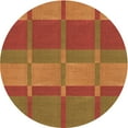 thumbnail image 1 of Ahgly Company Machine Washable Indoor Round Transitional Orange Area Rugs, 5' Round, 1 of 7