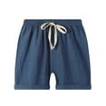 thumbnail image 2 of YTDSCS Boys Girls Summer Shorts for Toddler Kids,2-13Y Youth Cotton Short Pants Little Big Boys Girls Casual Solid Color Elastic Ace-Up Beach Pants with Pockets, 2 of 7