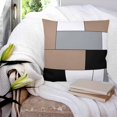 thumbnail image 3 of Brown Grey Geometric 20x20 Pillow Covers Set of 2, Modern Black White Abstract Art Throw Pillow Covers Decorative Couch Cushion Case, Microfiber Square Pillowcases for Bedroom Car Living Room, 3 of 7