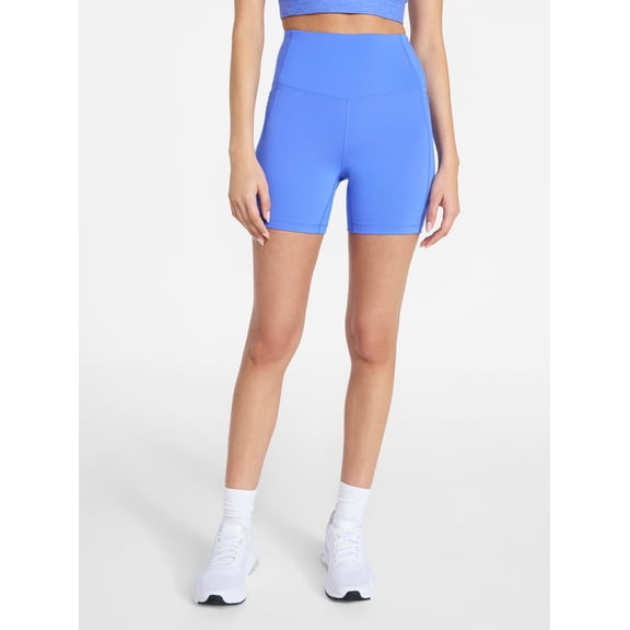 Athletic Works Women's High Rise Bike Shorts, 5" Inseam, Size XS-4X