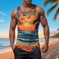thumbnail image 2 of Gibobby Men Tank Tops Sleeveless Shirts for Men Vintage Button Up Henley Muscle Fit Gym Workout Tops Brown(M,Orange), 2 of 5