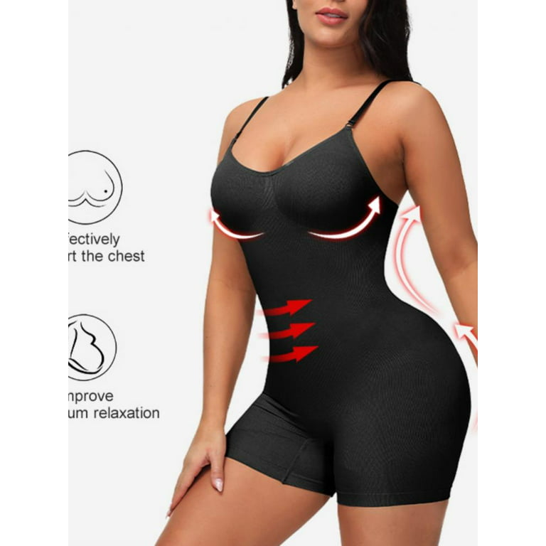 No Bra Required One-Piece Bodysuit For Women, Seamless Shapewear Slimming  Tummy Control Bodysuit Bodyshaper