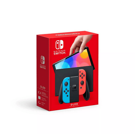 Restored Nintendo Switch - OLED Model with Neon Red & Neon Blue...