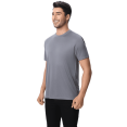 thumbnail image 3 of Zfeel Short Sleeve Tee, High-Performance Dry Fit Poly Shirts for Men, Art and Crafts, Lightweight & Breathable, Charcoal Grey, 3XL, 3 of 5