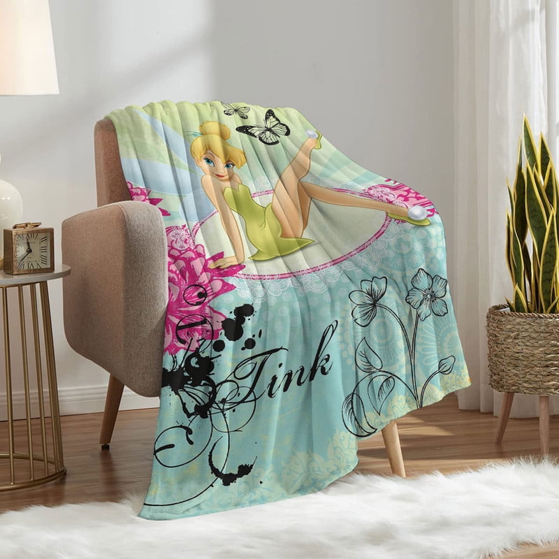 Tinkerbell Anti Pilling Flannel Blanket Gifts for Fans Lover Girls Boys Women Present Hoodie Him Bed 30"x40"