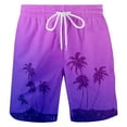 thumbnail image 2 of kpoplk Mens Shorts Fashion Men's Hawaiian Beach Fit Sport Casual Shorts Pants(Purple,XX-Small), 2 of 4