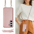thumbnail image 2 of Crossbody Wallet Case for Samsung Galaxy S25, RFID Blocking Premium PU Leather Shoulder Strap Lanyard Shockproof Magnetic Cover with Card Holder Kickstand Case for Samsung Galaxy S25, Pink, 2 of 8