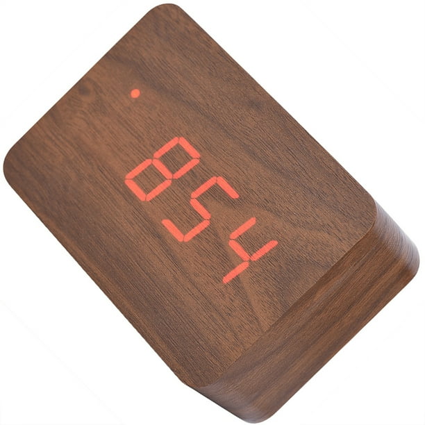 Reloj Despertador Digital NikouMX Madera Instalación Sin Esfuerzo