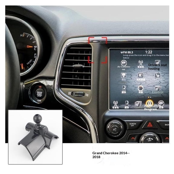 Car Phone Mount Adapter For Jeep Grand Cherokee 2014-2018 Holder Stand Mobile Car Cellphone Gravity Bracket Only Base