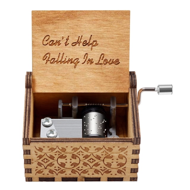 FLhrweasw Caja Música Manivela Ligera para Decoraciones Recuerdos (O)