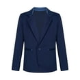 thumbnail image 2 of renvena Formal Blazer Jacket for Boys Notch Lapel Long Sleeve One Button Party Gentleman Suit Coat 4-14 Navy Blue 4, 2 of 7