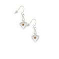thumbnail image 3 of Delight Jewelry Silvertone Large November - Yellow Crystal Heart Silver tone Infinity French Earrings, 3 of 4