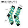 thumbnail image 3 of Bingfone Compression Socks for Women and Men Long Socks for Running Athletic Cycling Nurse- Lemon Blue, 3 of 7