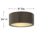 thumbnail image 3 of Hinkley Lighting - Luna - 8W LED Small Outdoor Flush Mount in Modern Style - 8, 3 of 5