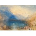 thumbnail image 2 of William, Turner 14x11 White Modern Wood Framed Museum Art Print Titled - The Lake of Zug, 2 of 4