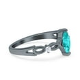 thumbnail image 2 of Infinity Twisted Marquise Ring Black Tone Paraiba Tourmaline CZ 925 Sterling Silver Size 7, 2 of 6