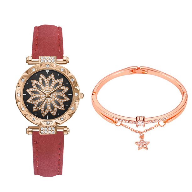 Conjunto de relojes para mujer S Tarry Sky Reloj de pulsera para mujer Casual Leather Sports Q Uart Wmkox8yii gfajkfgbkjabf1975