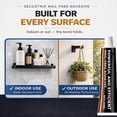 thumbnail image 3 of Powerful Nail Free Adhesive Glue Heavy Duty No Drilling Strong Hold Waterproof Multi Purpose Glue for Home Bathroom Kitchen Indoor and Outdoor Use 50ml for Wood Metal Plastic Ceramic Stone Glass, 3 of 7